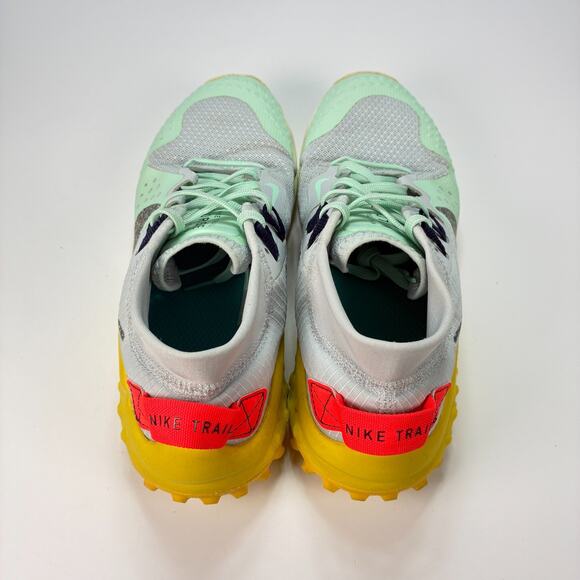 Nike Zoom Wildhorse 6 Light Gray Yellow Green Trail Running Shoes Women’s Size 8 - Picture 5 of 11